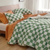 image:imageBedsure Comforter Set Queen Size  Cute Floral Bedding Comforter Set 3 Pieces 1 Soft Reversible Desert Sage Sketch Flowers Comforter and 2 Pillow ShamsCheckered