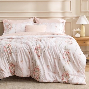image:imageBedsure Comforter Set Queen Size  Cute Floral Bedding Comforter Set 3 Pieces 1 Soft Reversible Desert Sage Sketch Flowers Comforter and 2 Pillow ShamsBow