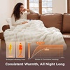 image:imageBedsure Electric Blanket King Size  Thick Striped Flannel Electric Blanket with Dual Control Heating with 6 Heat Settings amp 6 Time Settings 8 hrs Timer Auto Shut Off 90x100 White12  Coconut White