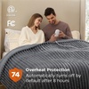 image:imageBedsure Electric Blanket King Size  Thick Striped Flannel Electric Blanket with Dual Control Heating with 6 Heat Settings amp 6 Time Settings 8 hrs Timer Auto Shut Off 90x100 White02  Grey