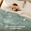 image:imageBedsure Electric Blanket King Size  Thick Striped Flannel Electric Blanket with Dual Control Heating with 6 Heat Settings amp 6 Time Settings 8 hrs Timer Auto Shut Off 90x100 White04  Emerald Green