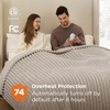 image:imageBedsure Electric Blanket King Size  Thick Striped Flannel Electric Blanket with Dual Control Heating with 6 Heat Settings amp 6 Time Settings 8 hrs Timer Auto Shut Off 90x100 White03  Linen