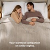 image:imageBedsure Electric Blanket King Size  Thick Striped Flannel Electric Blanket with Dual Control Heating with 6 Heat Settings amp 6 Time Settings 8 hrs Timer Auto Shut Off 90x100 White03  Linen
