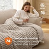 image:imageBedsure Electric Blanket King Size  Thick Striped Flannel Electric Blanket with Dual Control Heating with 6 Heat Settings amp 6 Time Settings 8 hrs Timer Auto Shut Off 90x100 White03  Linen