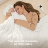 image:imageBedsure Electric Blanket King Size  Thick Striped Flannel Electric Blanket with Dual Control Heating with 6 Heat Settings amp 6 Time Settings 8 hrs Timer Auto Shut Off 90x100 White01  White