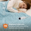 image:imageBedsure Electric Blanket King Size  Thick Striped Flannel Electric Blanket with Dual Control Heating with 6 Heat Settings amp 6 Time Settings 8 hrs Timer Auto Shut Off 90x100 White05  Light Blue