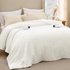 image:imageBedsure Electric Blanket King Size  Thick Striped Flannel Electric Blanket with Dual Control Heating with 6 Heat Settings amp 6 Time Settings 8 hrs Timer Auto Shut Off 90x100 White01  White