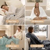 image:imageBedsure Electric Blanket King Size  Thick Striped Flannel Electric Blanket with Dual Control Heating with 6 Heat Settings amp 6 Time Settings 8 hrs Timer Auto Shut Off 90x100 White03  Linen