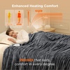 image:imageBedsure Electric Blanket King Size  Thick Striped Flannel Electric Blanket with Dual Control Heating with 6 Heat Settings amp 6 Time Settings 8 hrs Timer Auto Shut Off 90x100 White02  Grey