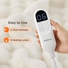 image:imageBedsure Electric Blanket King Size  Thick Striped Flannel Electric Blanket with Dual Control Heating with 6 Heat Settings amp 6 Time Settings 8 hrs Timer Auto Shut Off 90x100 White12  Coconut White