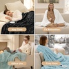 image:imageBedsure Electric Blanket King Size  Thick Striped Flannel Electric Blanket with Dual Control Heating with 6 Heat Settings amp 6 Time Settings 8 hrs Timer Auto Shut Off 90x100 White06  Black
