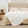image:imageBedsure Electric Blanket King Size  Thick Striped Flannel Electric Blanket with Dual Control Heating with 6 Heat Settings amp 6 Time Settings 8 hrs Timer Auto Shut Off 90x100 White01  White
