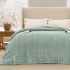 image:imageBedsure Electric Blanket King Size  Thick Striped Flannel Electric Blanket with Dual Control Heating with 6 Heat Settings amp 6 Time Settings 8 hrs Timer Auto Shut Off 90x100 White04  Emerald Green