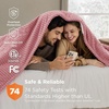 image:imageBedsure Ribbed Electric Blanket Full Coconut White Heated Blanket Preheat  Fast Heating 6 Heat amp 6 Timer Up to 10H Settings 8 Hours AutoOff ETL amp FCC Flannel Sherpa Gifts for Grandma 72x8406  Pink
