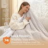 image:imageBedsure Ribbed Electric Blanket Full Coconut White Heated Blanket Preheat  Fast Heating 6 Heat amp 6 Timer Up to 10H Settings 8 Hours AutoOff ETL amp FCC Flannel Sherpa Gifts for Grandma 72x8403  Cream