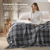 image:imageBedsure Ribbed Electric Blanket Full Coconut White Heated Blanket Preheat  Fast Heating 6 Heat amp 6 Timer Up to 10H Settings 8 Hours AutoOff ETL amp FCC Flannel Sherpa Gifts for Grandma 72x8419  Grey Plaid