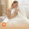 image:imageBedsure Ribbed Electric Blanket Full Coconut White Heated Blanket Preheat  Fast Heating 6 Heat amp 6 Timer Up to 10H Settings 8 Hours AutoOff ETL amp FCC Flannel Sherpa Gifts for Grandma 72x8407  Coconut White