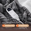 image:imageBedsure Ribbed Electric Blanket Full Coconut White Heated Blanket Preheat  Fast Heating 6 Heat amp 6 Timer Up to 10H Settings 8 Hours AutoOff ETL amp FCC Flannel Sherpa Gifts for Grandma 72x8419  Grey Plaid