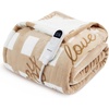 image:imageBedsure Ribbed Electric Blanket Full Coconut White Heated Blanket Preheat  Fast Heating 6 Heat amp 6 Timer Up to 10H Settings 8 Hours AutoOff ETL amp FCC Flannel Sherpa Gifts for Grandma 72x8421  Sandy Beige