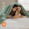 image:imageBedsure Ribbed Electric Blanket Full Coconut White Heated Blanket Preheat  Fast Heating 6 Heat amp 6 Timer Up to 10H Settings 8 Hours AutoOff ETL amp FCC Flannel Sherpa Gifts for Grandma 72x8405  Green