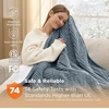 image:imageBedsure Ribbed Electric Blanket Full Coconut White Heated Blanket Preheat  Fast Heating 6 Heat amp 6 Timer Up to 10H Settings 8 Hours AutoOff ETL amp FCC Flannel Sherpa Gifts for Grandma 72x8401  Grey