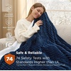 image:imageBedsure Ribbed Electric Blanket Full Coconut White Heated Blanket Preheat  Fast Heating 6 Heat amp 6 Timer Up to 10H Settings 8 Hours AutoOff ETL amp FCC Flannel Sherpa Gifts for Grandma 72x8404  Navy