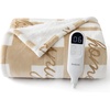 image:imageBedsure Ribbed Electric Blanket Full Coconut White Heated Blanket Preheat  Fast Heating 6 Heat amp 6 Timer Up to 10H Settings 8 Hours AutoOff ETL amp FCC Flannel Sherpa Gifts for Grandma 72x8421  Sandy Beige