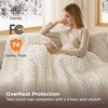 image:imageBedsure Ribbed Electric Blanket Full Coconut White Heated Blanket Preheat  Fast Heating 6 Heat amp 6 Timer Up to 10H Settings 8 Hours AutoOff ETL amp FCC Flannel Sherpa Gifts for Grandma 72x8413  Coconut White