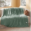image:imageBedsure Ribbed Electric Blanket Full Coconut White Heated Blanket Preheat  Fast Heating 6 Heat amp 6 Timer Up to 10H Settings 8 Hours AutoOff ETL amp FCC Flannel Sherpa Gifts for Grandma 72x8408  Green