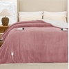 image:imageBedsure Ribbed Electric Blanket Full Coconut White Heated Blanket Preheat  Fast Heating 6 Heat amp 6 Timer Up to 10H Settings 8 Hours AutoOff ETL amp FCC Flannel Sherpa Gifts for Grandma 72x8406  Pink