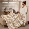 image:imageBedsure Ribbed Electric Blanket Full Coconut White Heated Blanket Preheat  Fast Heating 6 Heat amp 6 Timer Up to 10H Settings 8 Hours AutoOff ETL amp FCC Flannel Sherpa Gifts for Grandma 72x8421  Sandy Beige