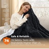 image:imageBedsure Ribbed Electric Blanket Full Coconut White Heated Blanket Preheat  Fast Heating 6 Heat amp 6 Timer Up to 10H Settings 8 Hours AutoOff ETL amp FCC Flannel Sherpa Gifts for Grandma 72x8410  Black