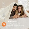 image:imageBedsure Ribbed Electric Blanket Full Coconut White Heated Blanket Preheat  Fast Heating 6 Heat amp 6 Timer Up to 10H Settings 8 Hours AutoOff ETL amp FCC Flannel Sherpa Gifts for Grandma 72x8407  Coconut White