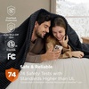 image:imageBedsure Ribbed Electric Blanket Full Coconut White Heated Blanket Preheat  Fast Heating 6 Heat amp 6 Timer Up to 10H Settings 8 Hours AutoOff ETL amp FCC Flannel Sherpa Gifts for Grandma 72x8410  Black