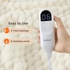 image:imageBedsure Ribbed Electric Blanket Full Coconut White Heated Blanket Preheat  Fast Heating 6 Heat amp 6 Timer Up to 10H Settings 8 Hours AutoOff ETL amp FCC Flannel Sherpa Gifts for Grandma 72x8413  Coconut White