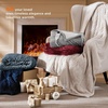 image:imageBedsure Ribbed Electric Blanket Full Coconut White Heated Blanket Preheat  Fast Heating 6 Heat amp 6 Timer Up to 10H Settings 8 Hours AutoOff ETL amp FCC Flannel Sherpa Gifts for Grandma 72x8407  Coconut White