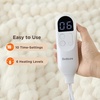 image:imageBedsure Ribbed Electric Blanket Full Coconut White Heated Blanket Preheat  Fast Heating 6 Heat amp 6 Timer Up to 10H Settings 8 Hours AutoOff ETL amp FCC Flannel Sherpa Gifts for Grandma 72x8413  Coconut White
