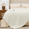 image:imageBedsure Ribbed Electric Blanket Full Coconut White Heated Blanket Preheat  Fast Heating 6 Heat amp 6 Timer Up to 10H Settings 8 Hours AutoOff ETL amp FCC Flannel Sherpa Gifts for Grandma 72x8407  Coconut White