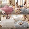 image:imageBedsure Ribbed Electric Blanket Full Coconut White Heated Blanket Preheat  Fast Heating 6 Heat amp 6 Timer Up to 10H Settings 8 Hours AutoOff ETL amp FCC Flannel Sherpa Gifts for Grandma 72x8407  Coconut White