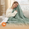 image:imageBedsure Ribbed Electric Blanket Full Coconut White Heated Blanket Preheat  Fast Heating 6 Heat amp 6 Timer Up to 10H Settings 8 Hours AutoOff ETL amp FCC Flannel Sherpa Gifts for Grandma 72x8408  Green