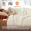 image:imageBedsure Ribbed Electric Blanket Full Coconut White Heated Blanket Preheat  Fast Heating 6 Heat amp 6 Timer Up to 10H Settings 8 Hours AutoOff ETL amp FCC Flannel Sherpa Gifts for Grandma 72x8413  Coconut White
