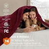 image:imageBedsure Ribbed Electric Blanket Full Coconut White Heated Blanket Preheat  Fast Heating 6 Heat amp 6 Timer Up to 10H Settings 8 Hours AutoOff ETL amp FCC Flannel Sherpa Gifts for Grandma 72x8405  Burgundy