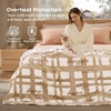 image:imageBedsure Ribbed Electric Blanket Full Coconut White Heated Blanket Preheat  Fast Heating 6 Heat amp 6 Timer Up to 10H Settings 8 Hours AutoOff ETL amp FCC Flannel Sherpa Gifts for Grandma 72x8421  Sandy Beige