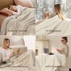 image:imageBedsure Ribbed Electric Blanket Full Coconut White Heated Blanket Preheat  Fast Heating 6 Heat amp 6 Timer Up to 10H Settings 8 Hours AutoOff ETL amp FCC Flannel Sherpa Gifts for Grandma 72x8413  Coconut White