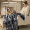 image:imageBedsure Ribbed Electric Blanket Full Coconut White Heated Blanket Preheat  Fast Heating 6 Heat amp 6 Timer Up to 10H Settings 8 Hours AutoOff ETL amp FCC Flannel Sherpa Gifts for Grandma 72x8419  Grey Plaid