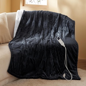 image:imageBedsure Ribbed Electric Blanket Full Coconut White Heated Blanket Preheat  Fast Heating 6 Heat amp 6 Timer Up to 10H Settings 8 Hours AutoOff ETL amp FCC Flannel Sherpa Gifts for Grandma 72x8410  Black