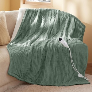 image:imageBedsure Ribbed Electric Blanket Full Coconut White Heated Blanket Preheat  Fast Heating 6 Heat amp 6 Timer Up to 10H Settings 8 Hours AutoOff ETL amp FCC Flannel Sherpa Gifts for Grandma 72x8408  Green