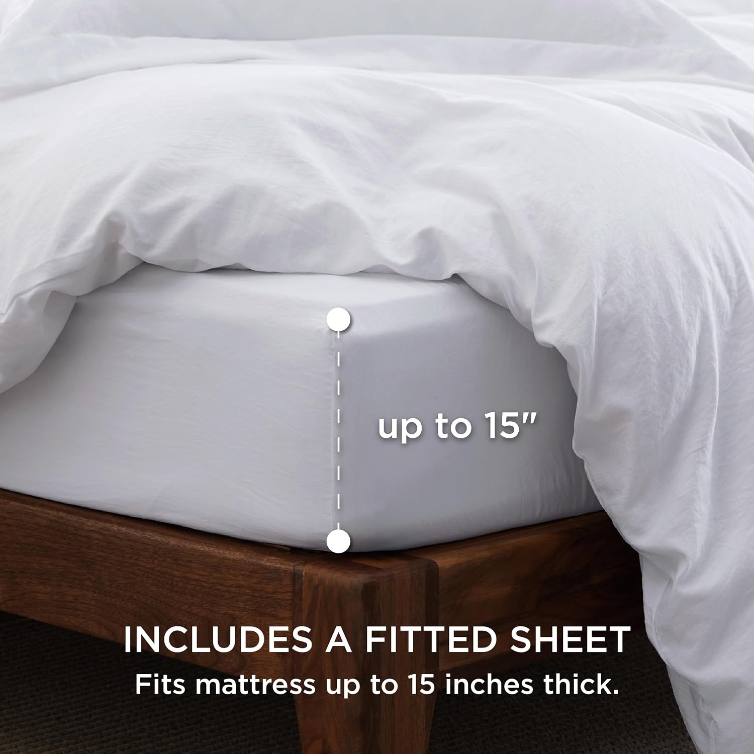 image:imageBedsure Tan Gingham Ruffle Duvet Cover SetVintage Farmhouse Bedding Queen  Cottagecore Aesthetic Ruffle Edges Soft Lightweight Hidden Zipper Inner Ties 90x90 Comforter Cover 2 Pillow Shams02  Bright White No Comforter