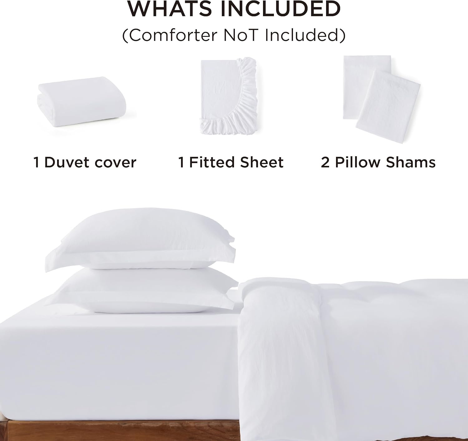 image:imageBedsure Tan Gingham Ruffle Duvet Cover SetVintage Farmhouse Bedding Queen  Cottagecore Aesthetic Ruffle Edges Soft Lightweight Hidden Zipper Inner Ties 90x90 Comforter Cover 2 Pillow Shams02  Bright White No Comforter
