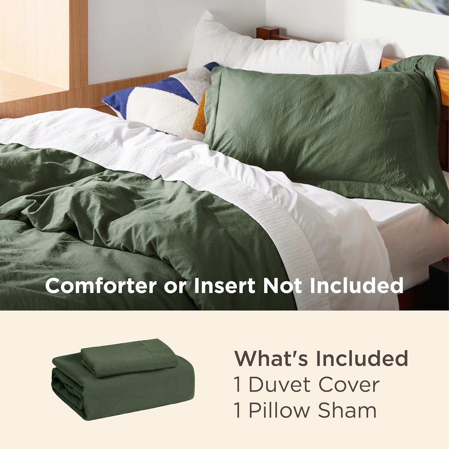 image:imageBedsure Tan Gingham Ruffle Duvet Cover SetVintage Farmhouse Bedding Queen  Cottagecore Aesthetic Ruffle Edges Soft Lightweight Hidden Zipper Inner Ties 90x90 Comforter Cover 2 Pillow Shams03  Olive Green No Comforter